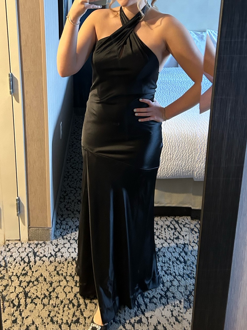 Revelry Athena Satin Bridesmaid Dress